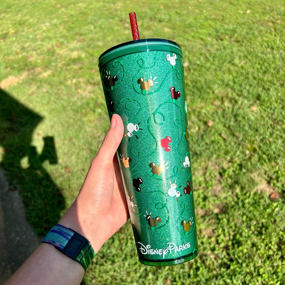 ✨NEW IN BOX✨ Mickey Mouse Icon Holiday Lights Starbucks Tumbler - Disney Parks